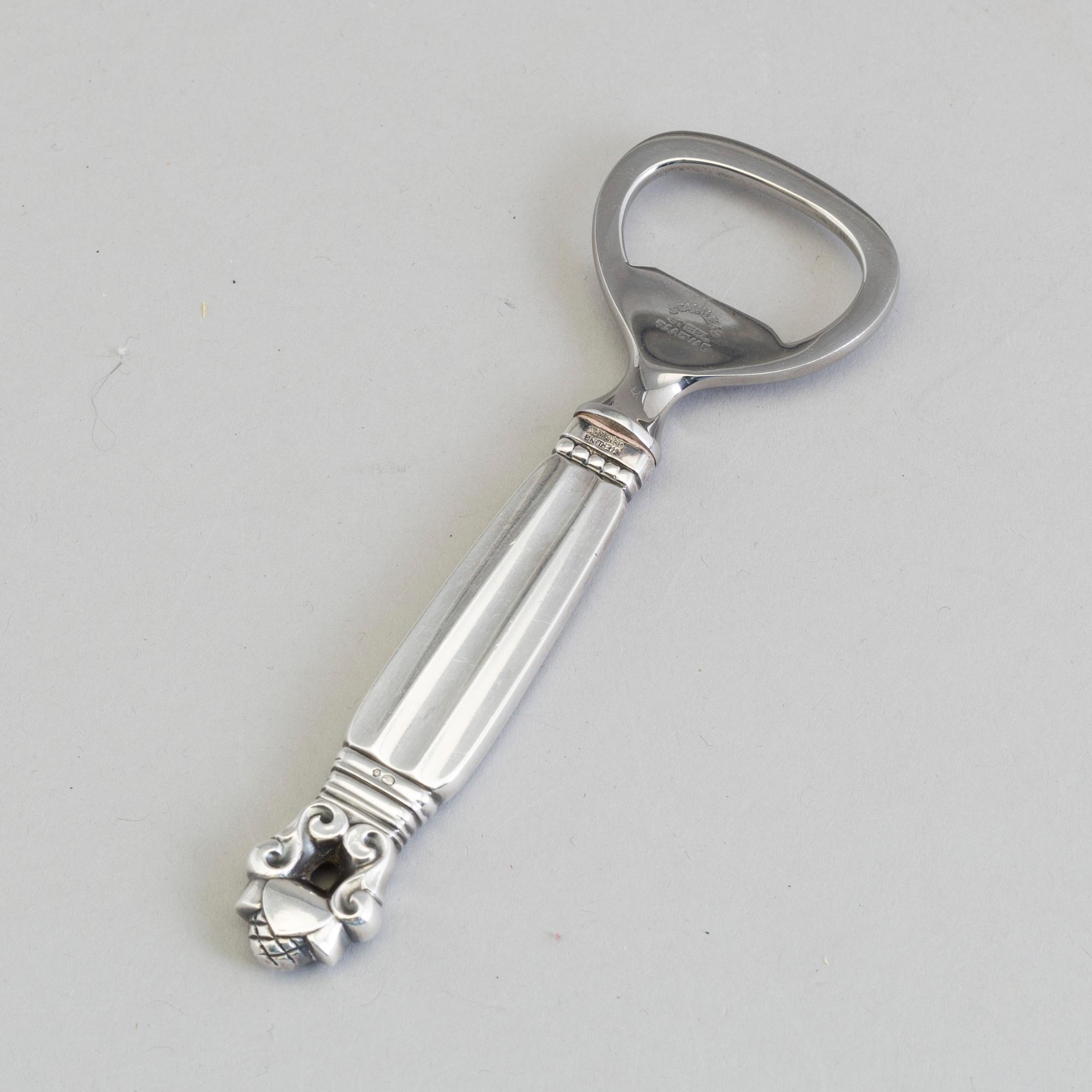 JOHAN RODHE, "Konge", kapsylöppnare av sterlingsilver, Georg Jensen, Danmark.