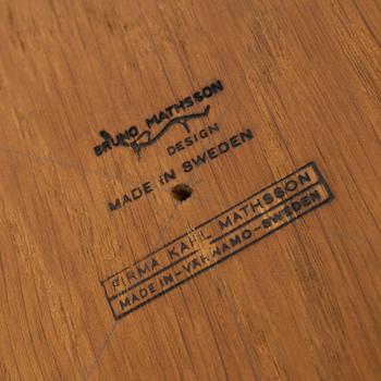 A teak dining table by Bruno Mathsson for Firma Karl Mathsson, 1960's.