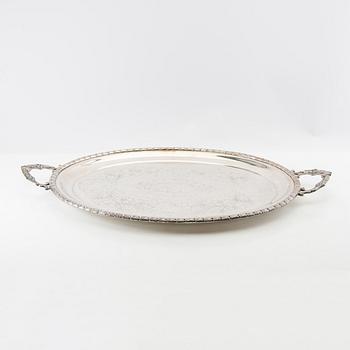 Trays 4 pcs of silver-plated metal, first half of the 20th century.