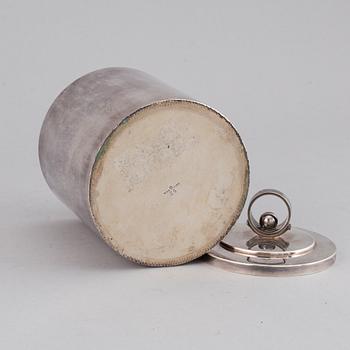 A silver plated Art Déco teabox from the 1930's.