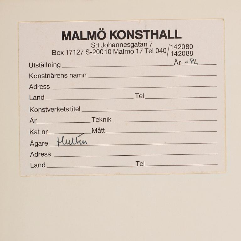 CO Hultén, blandteknik på papper, signerad och utförd på 1940-talet.