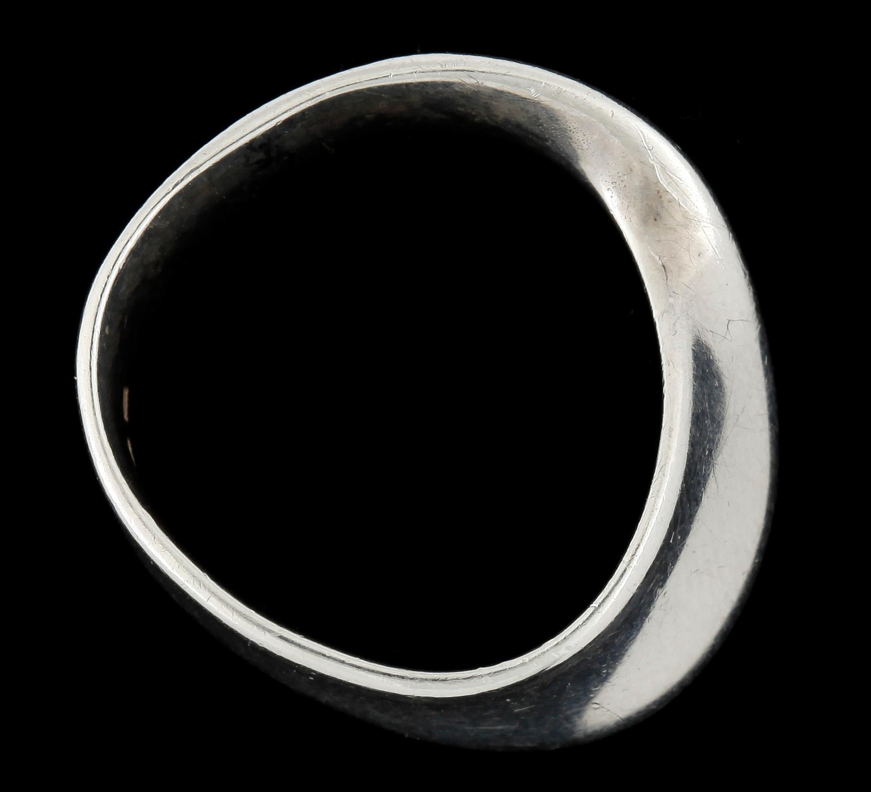 RINGAR, 2 st, ÖRCLIPS, ett par samt HÄNGE, silver, Georg Jensen, Danmark.