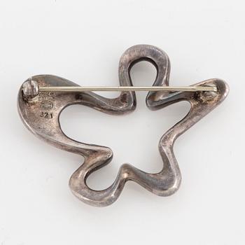 HENNING KOPPEL, 'Splash', brooch, sterling silver, for Georg Jensen, Denmark, after 1945.