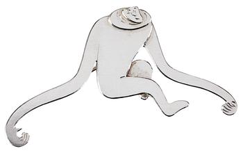 701. Wiwen Nilsson, A Wiwen Nilsson sterling brooch in the shape of a monkey, Lund 1965.