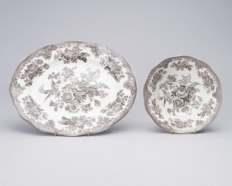 MATSERVIS, 32 delar, "Asiatic Pheasants", flintgods, Enoch Wedgwood, England.