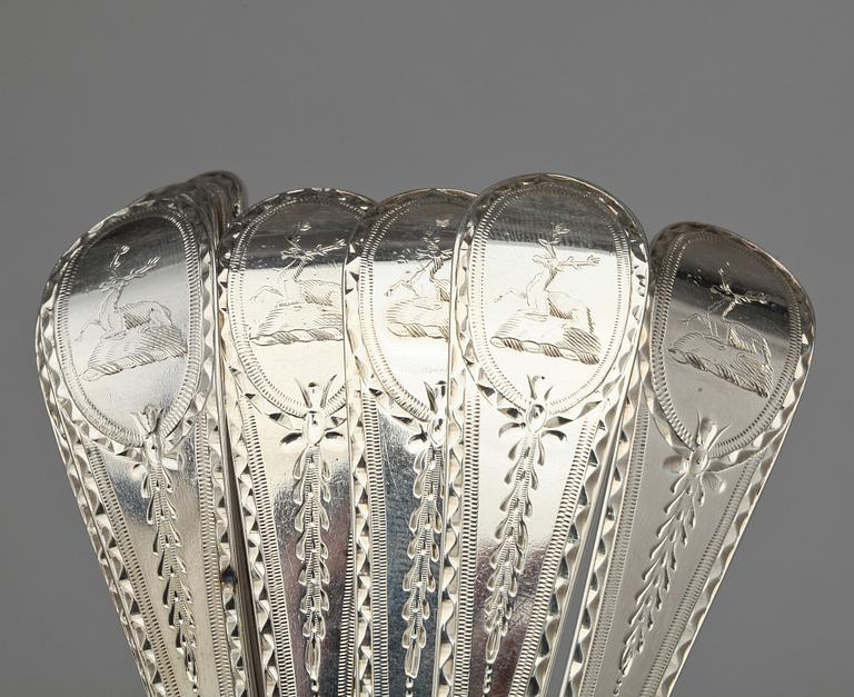 SKEDAR, 8 +12, silver, London, 1781. Totalvikt ca 840 gram.