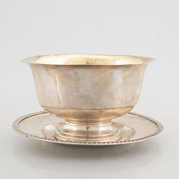 Carl Wilhelm Troselius, a parcel-gilt silver bowl, Stockohlm, 1833.