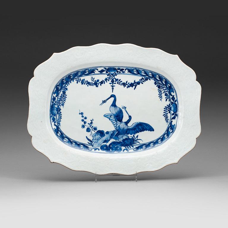 A blue and white armorial charger with the arms of Grill, Qing dynasty, Qianlong (1736-95).