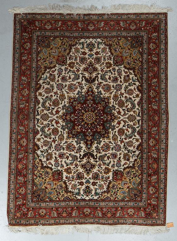 A rug, Old Tabriz, part silk, ca204 x 152 cm.