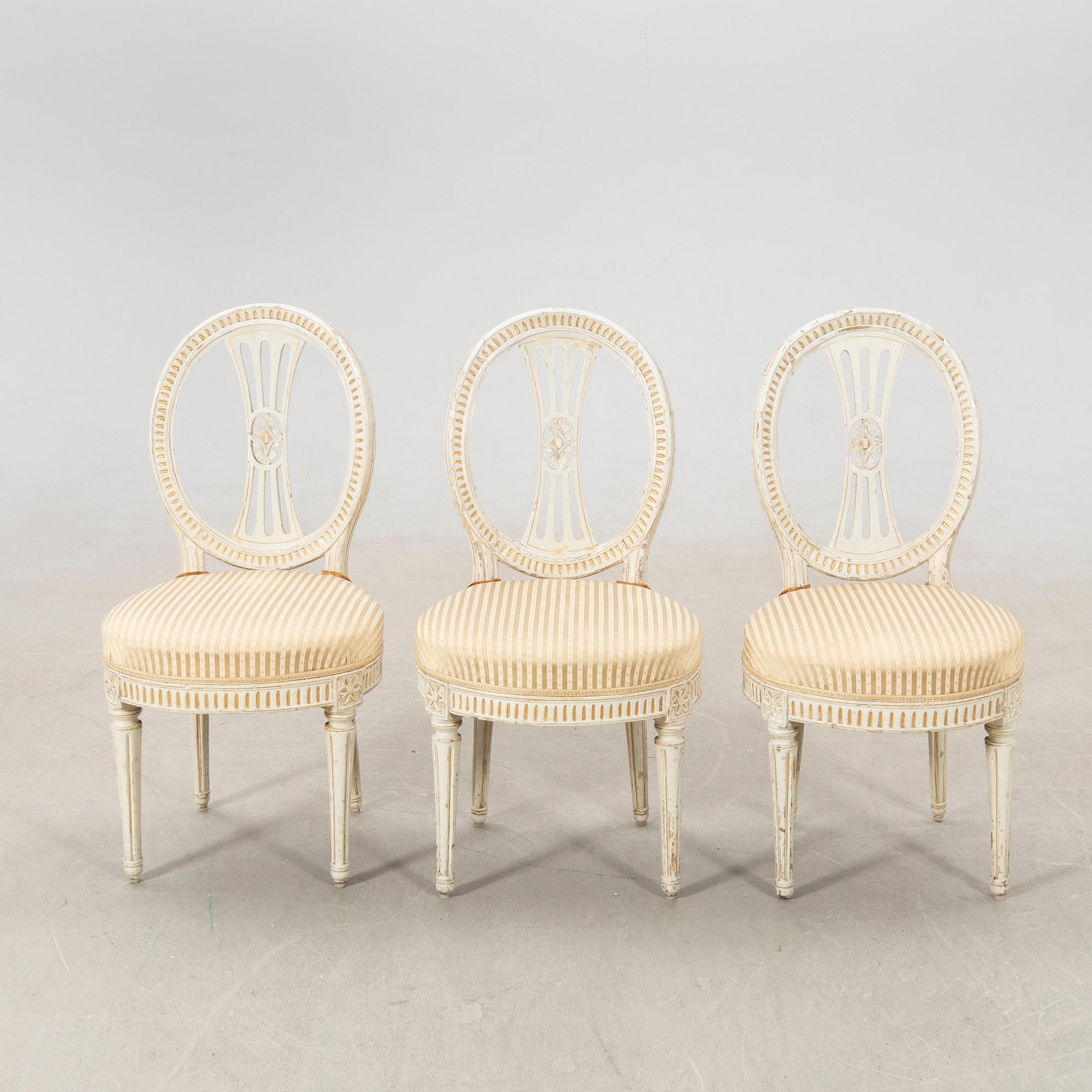 Chairs 6 pcs Sengustavian Lindomar work, first half of the 19th century.