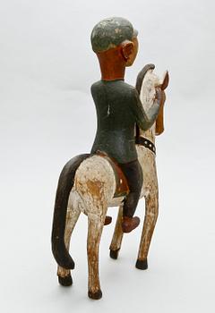 SKULPTUR, bemålat trä, Afrika 1900-tal.