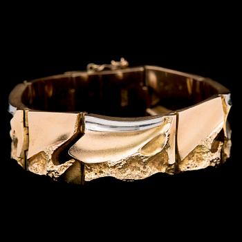 A BJÖRN WECKSTRÖM BRACELET, "Narda", 14K gold, platinum. Lapponia 1988.