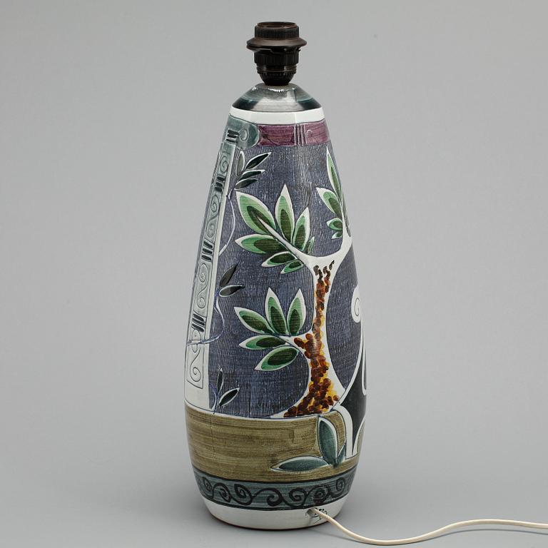 GOLVLAMPA, keramik. Marian Zawadzki, Tilgmans, monogramsignerad.