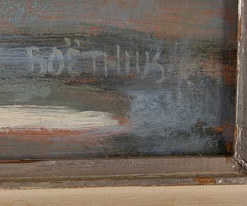 Lars Boëthius, oil on panel, signed.