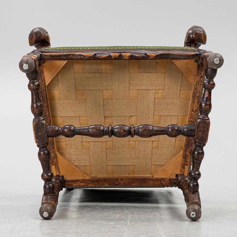 A Baroque armchair, 18th century.