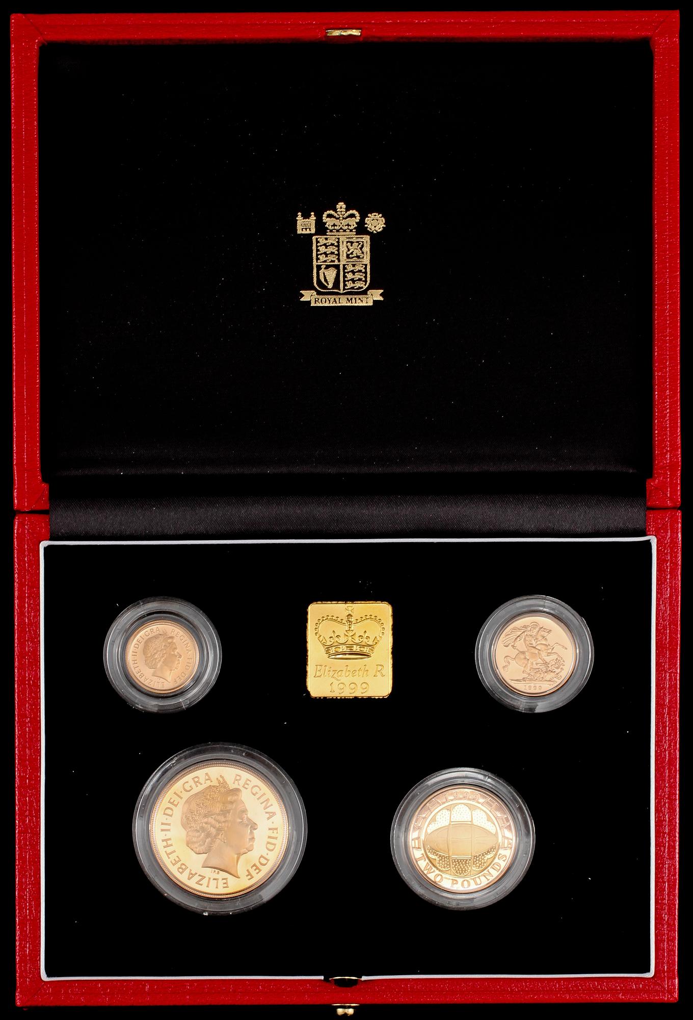 SAMLARMYNT, 4 st, 22k guld,  Royal Mint, England, 1999. Vikt 68 g.
