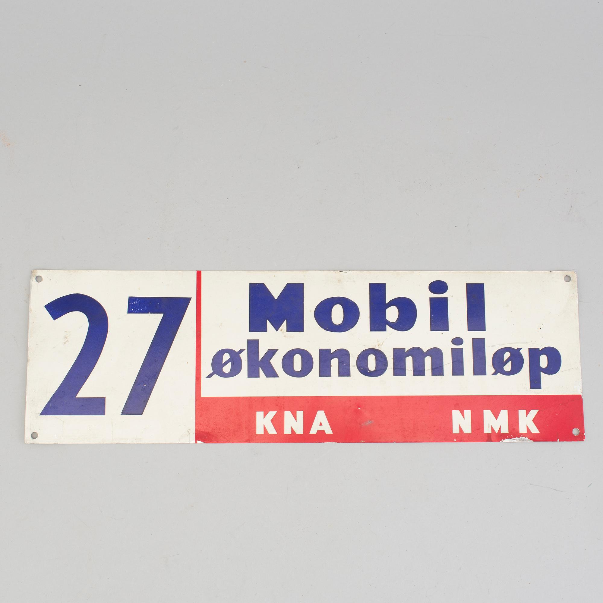 SKYLTAR, målad plåt, 1960-tal.