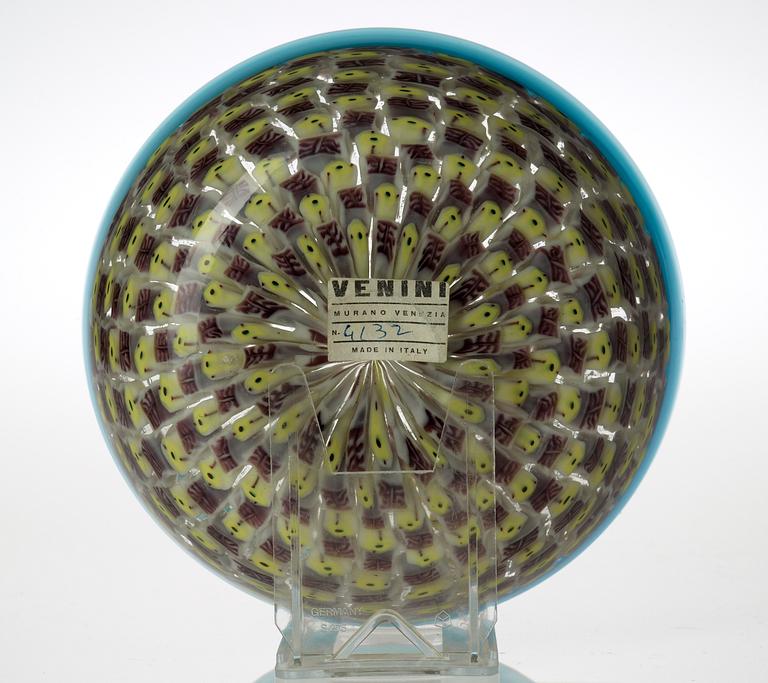 A Riccardo Licata glass bowl, Venini Murano, Italy 1950's.