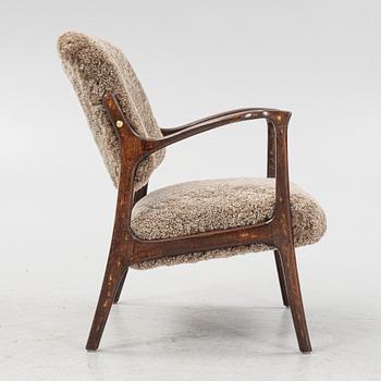 A shearling armchair from the second half of the 20th century.