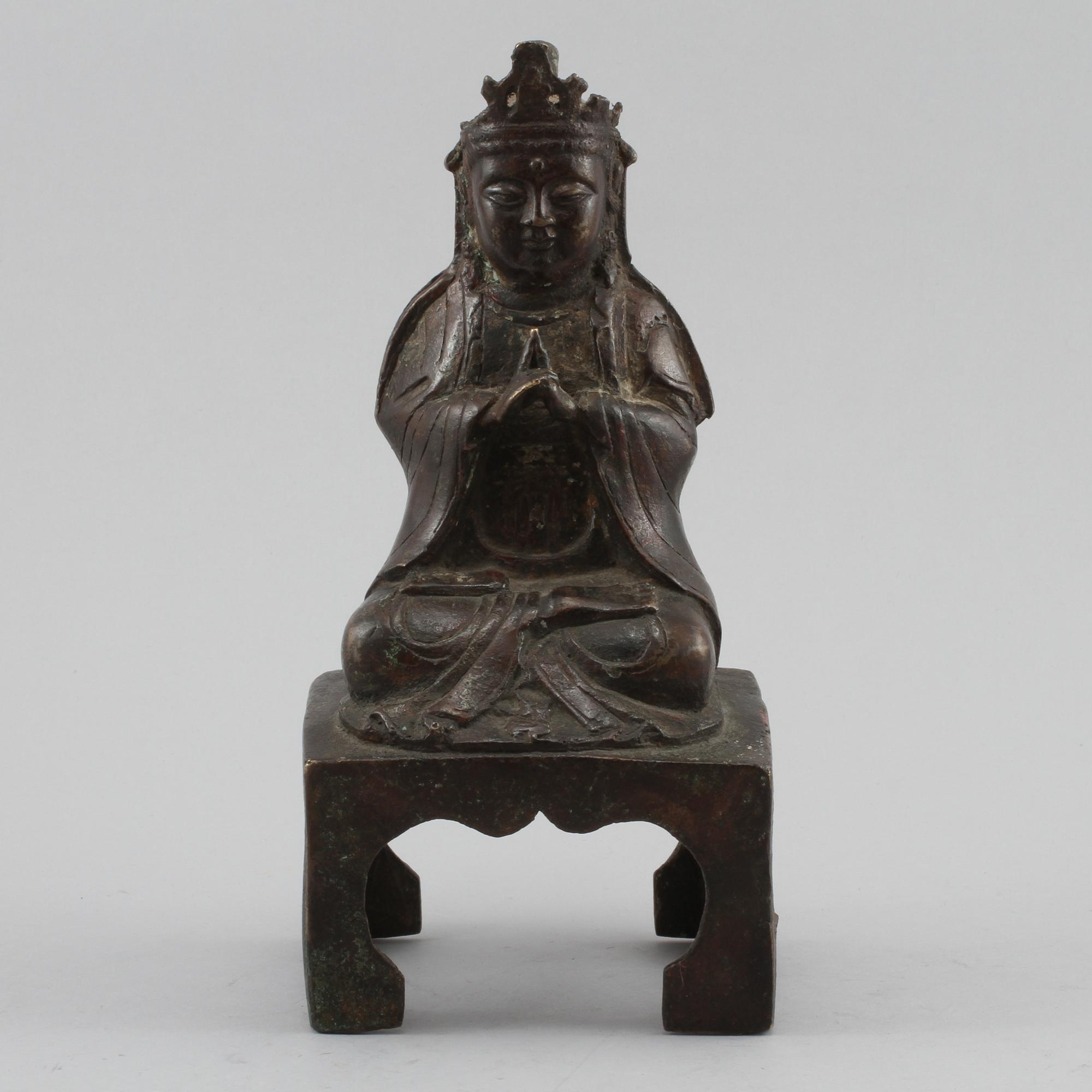 BUDDHA, brons, orientalisk, 1900-tal.