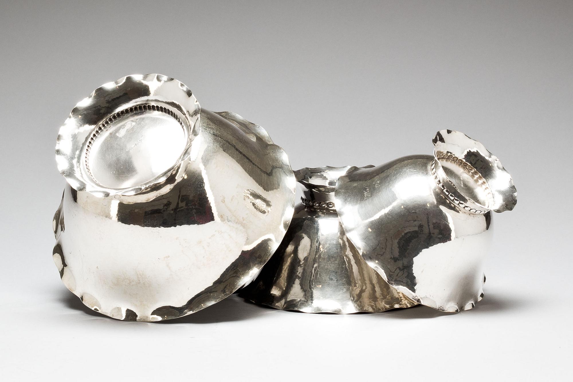 SKÅLAR, 3 st. Silver, div svenska mästare. 1924,-26,-27. Tot   670g.
