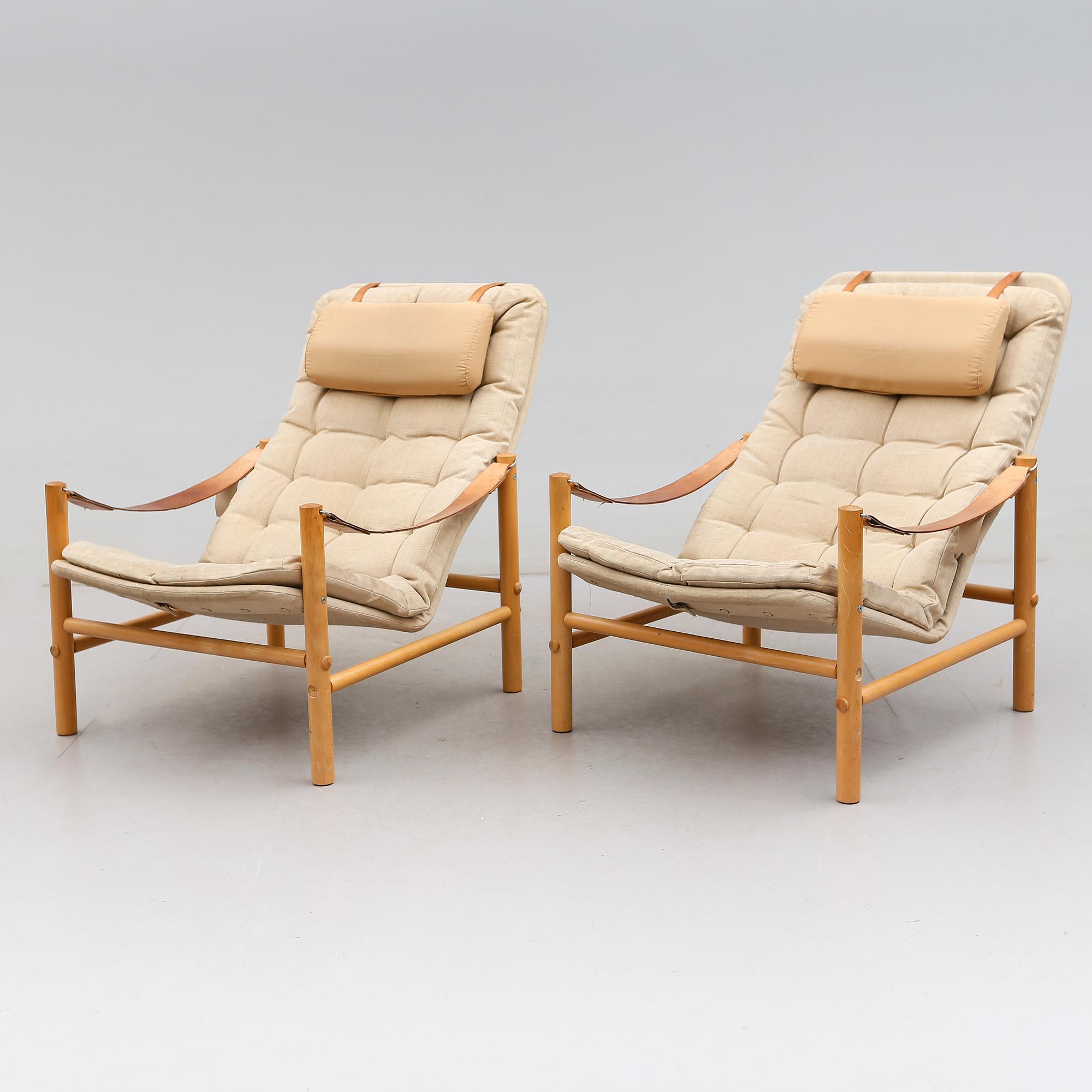 FÅTÖLJER, 1 par, "Junker", Bror Boije, Dux, 1900-talets andra hälft.