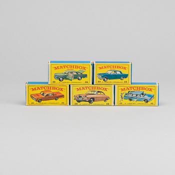 LESNEY MATCHBOX SERIES FIVE CARS.