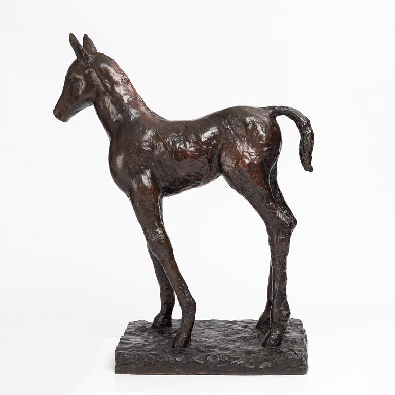 Gudmar Olovson, sculpture. Signed. Numbered. Foundry mark. Bronze, height 93.5 cm, length 75 cm.