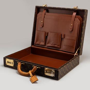 LOUIS VUITTON, a vintage 'President' monogram canvas briefcase.