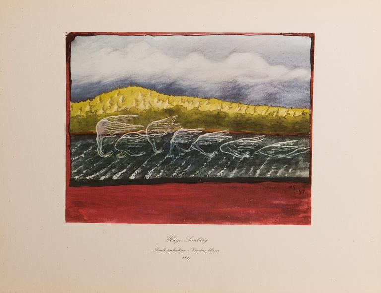 HUGO SIMBERG, after, a folder with 20 off-set printings, WSOY Porvoo 1952.