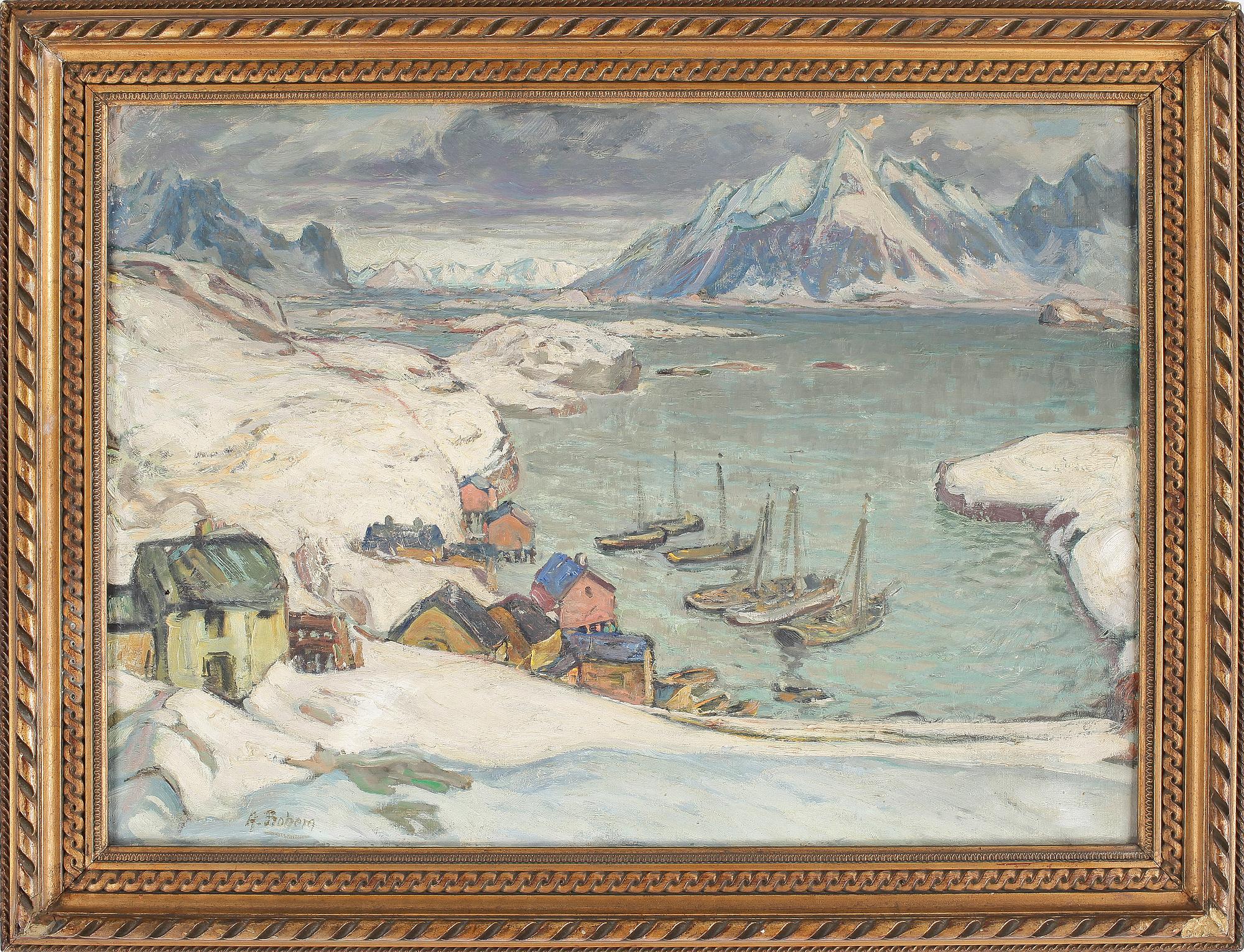 ANNA BOBERG. Olja på duk. Sign A Boberg.