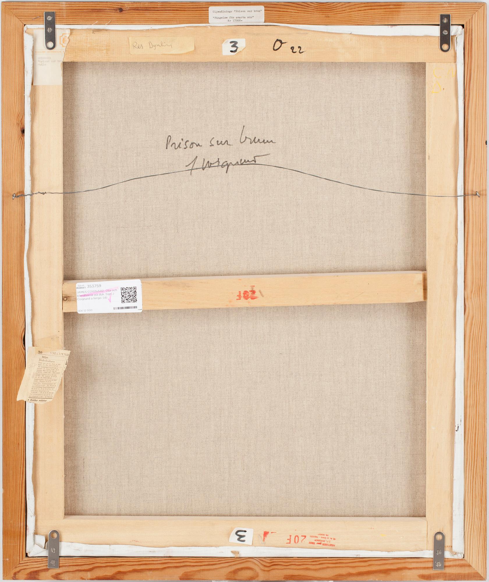 James Coignard, "Prison sur brun".