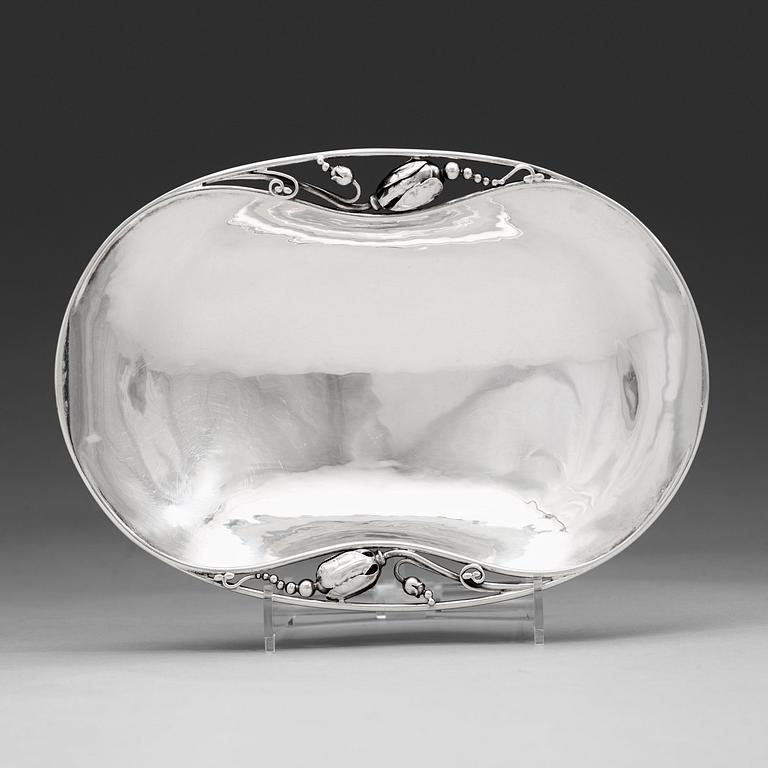 Georg Jensen, A 'Blossom' silver bowl, Copenhagen 1919, design nr 2.