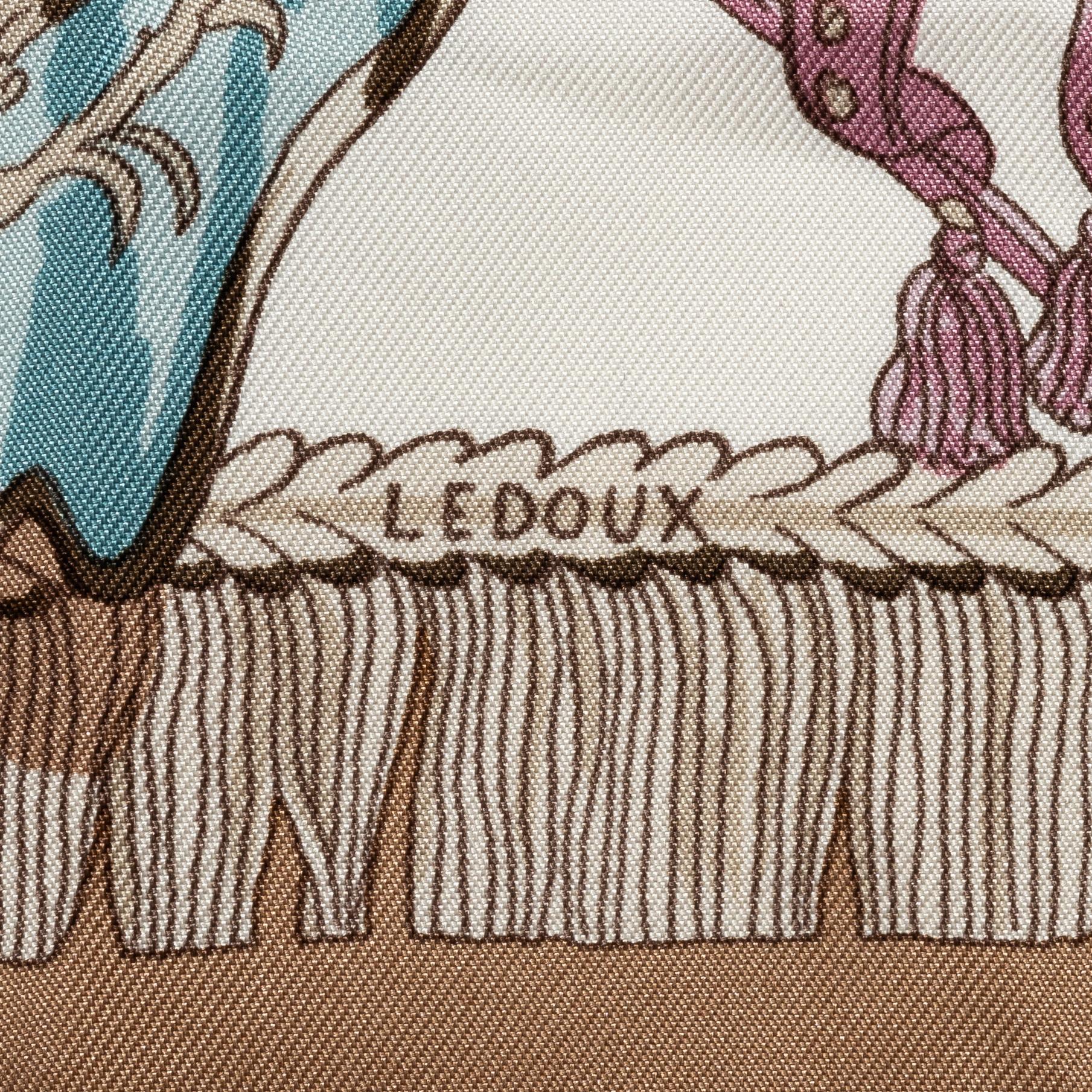 Hermès, scarf, "Caparaçons de la France et de l'Inde".