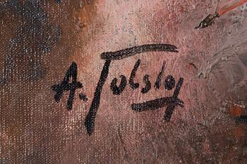 Alexander Tolstoy, oil on canvas, signed.