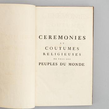 With 248 engraved plates relating to religious costumes and ceremonies, including distant lands such as China, 9 vols.