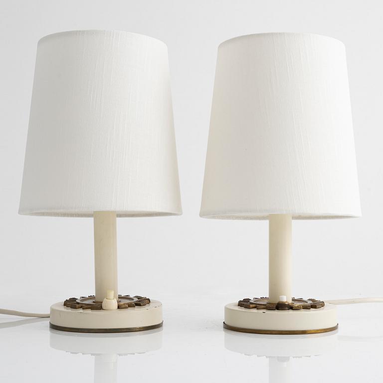 A pair of Swedish Modern table lamps, 1940's.
