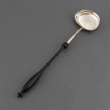 A swedish serving spoon and laddle, including mark of Claude St Claire Donneaud, Karlskrona (1812-27).
