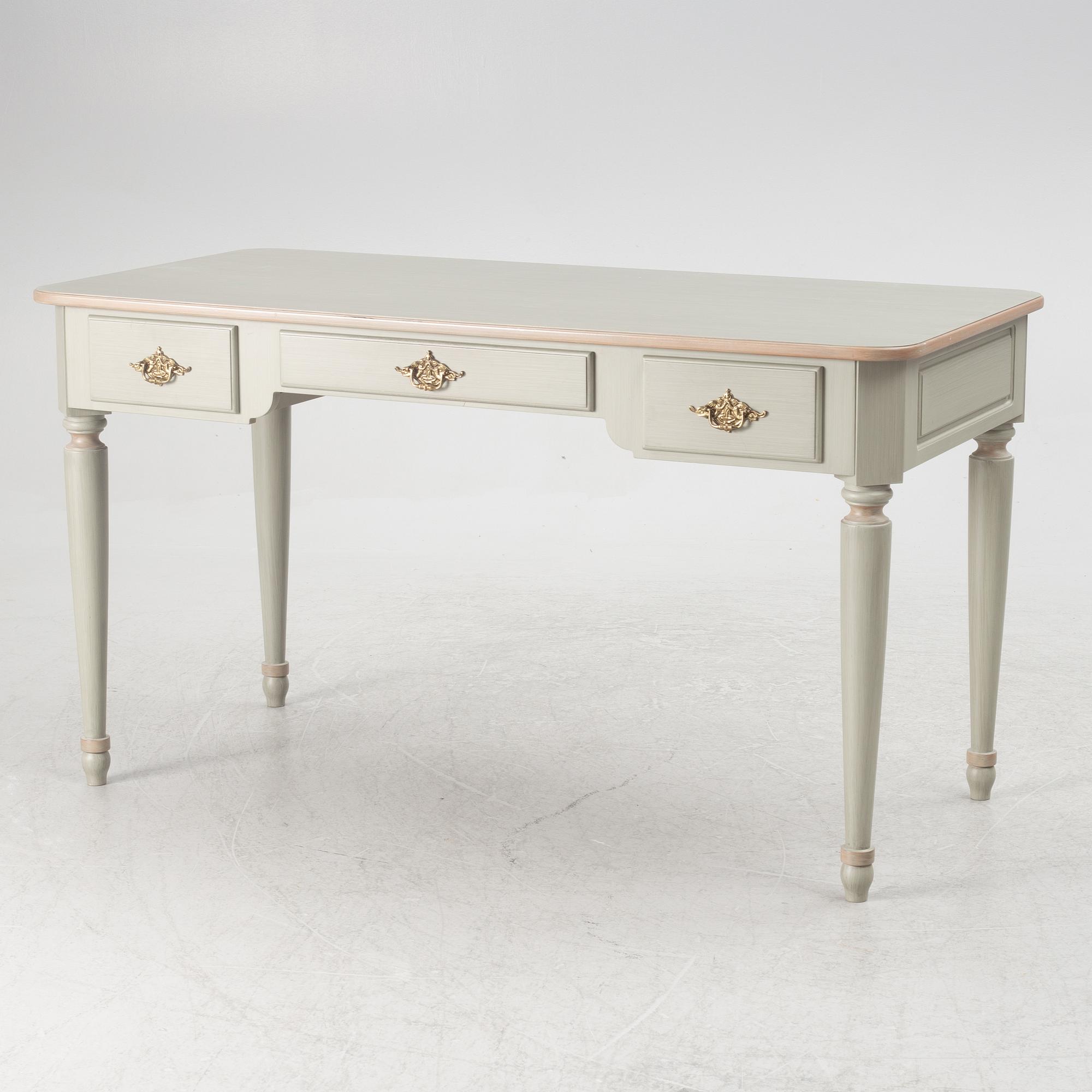 A Gustavian style desk with a chair, Åmells Möbler.