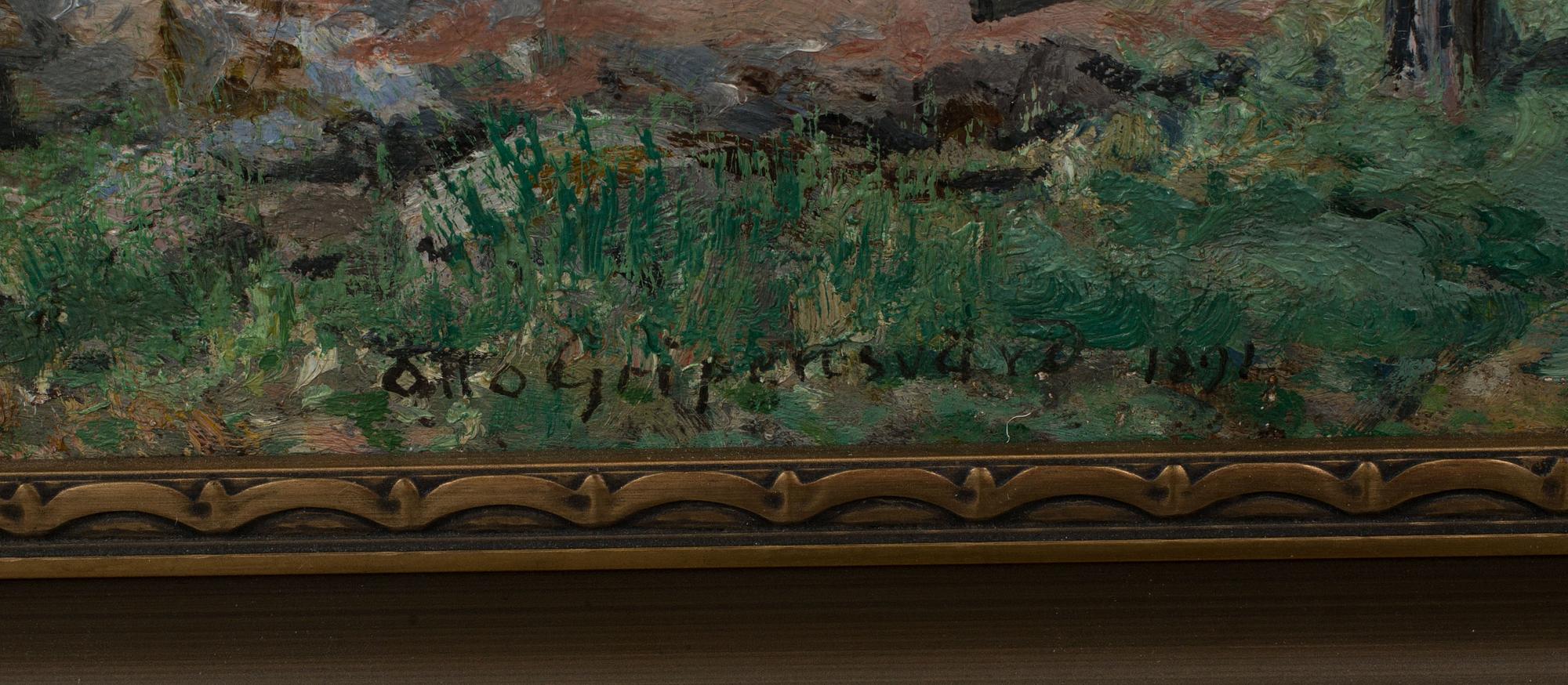 OTTO GRIPENSVÄRD, olja på duk, signerad och daterad- 1891.