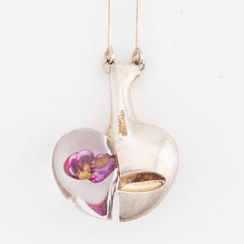 Björn Weckström, collier, sterlingsilver och akryl, Lapponia 1978.