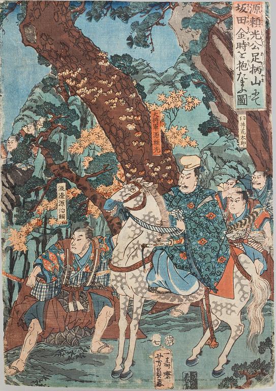 UTAGAWA KUNIYOSHI (1797/98-1861), färg träsnitt, Japan, 1800-tal.