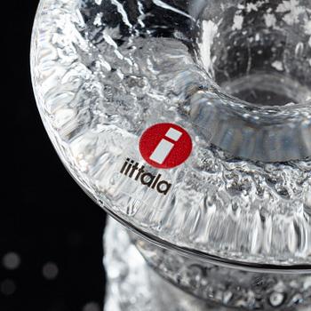 Eight 'Festivo' glass candle holders by Timo Sarpaneva, Iittala, Finland.