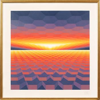 Jean-Pierre Vasarely (Yvaral) · JEAN-PIERRE VASARELY (YVARAL), färgseriegrafi, signerad och numrerad 122/200.