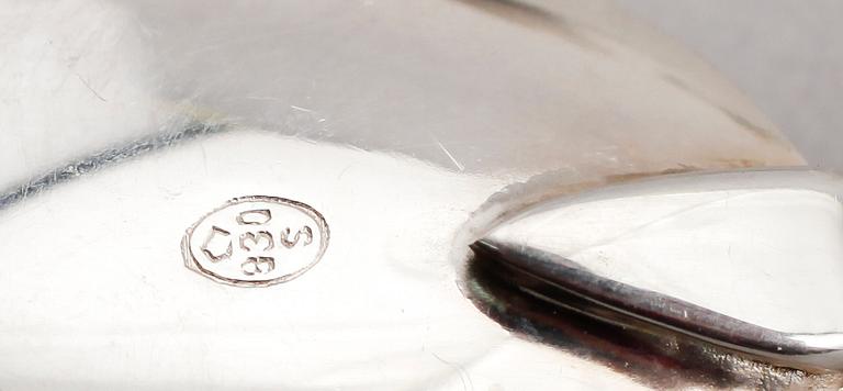 DRINKSKEDAR, 12 st, silver, 1900-talets mitt. Vikt ca 169 gram.