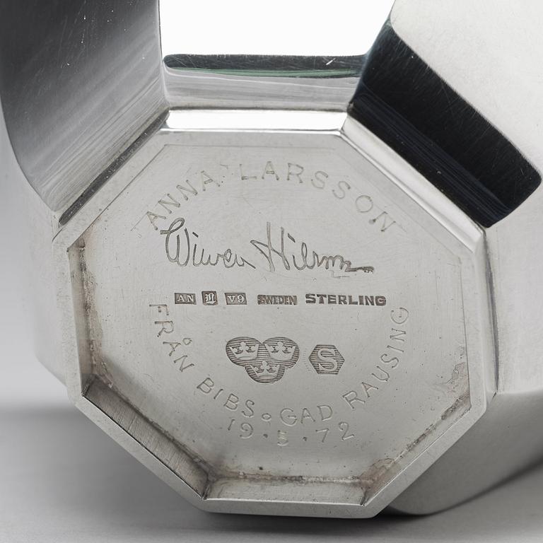 Wiwen Nilsson, a sterling bowl, Lund, Sweden 1971.