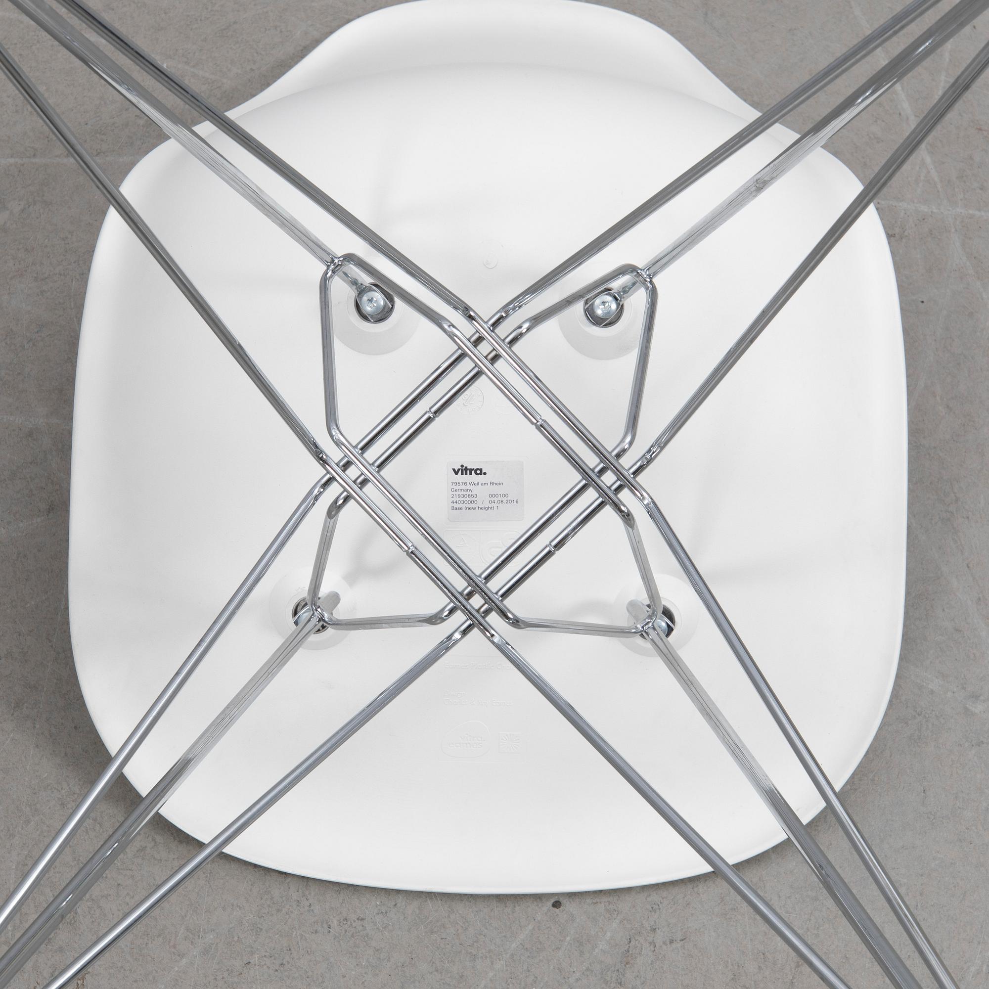 Charles & Ray Eames, chairs, 6 pcs, "Plastic chair DSR", Vitra, 2016.