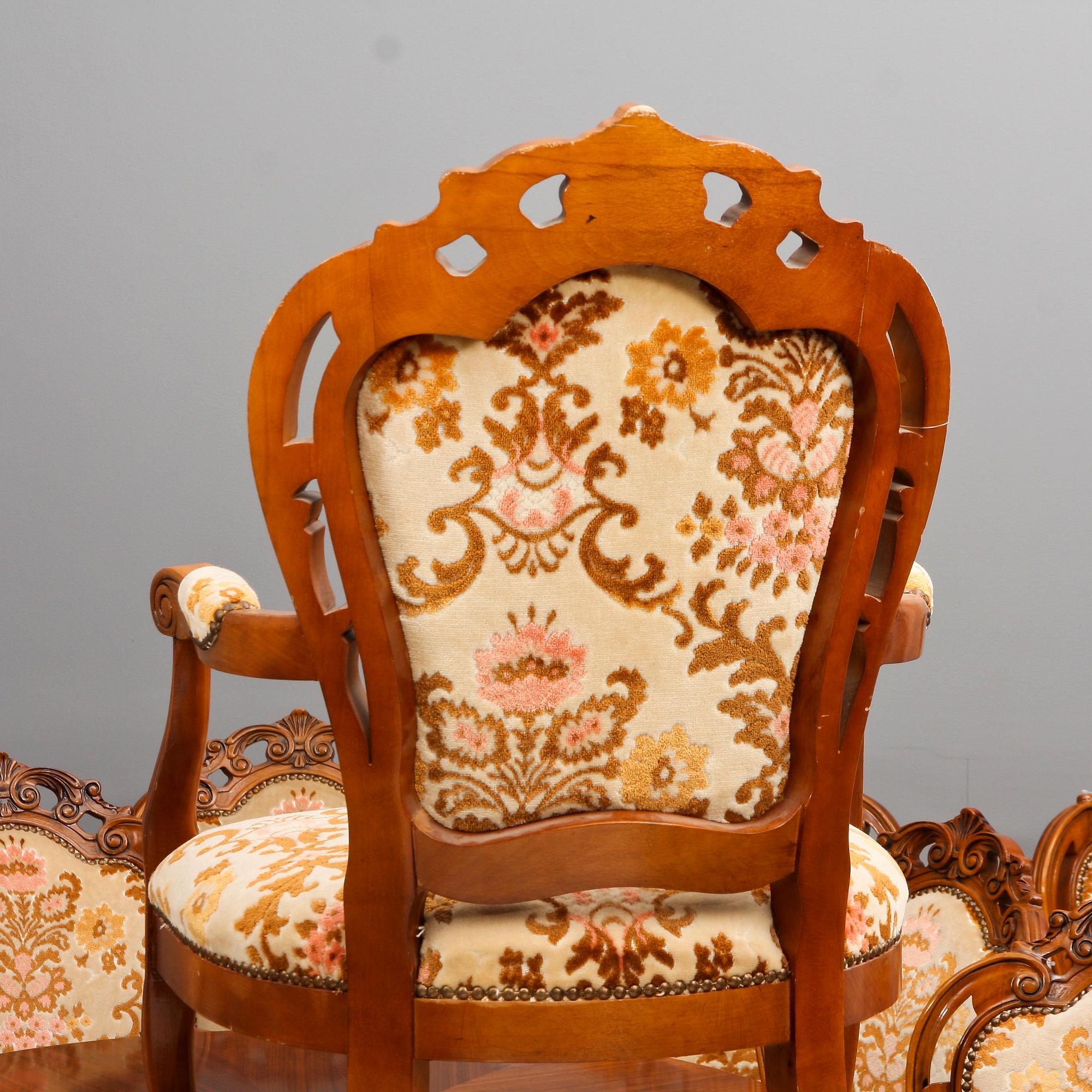 MATSALSMÖBLEMANG, 13 delar, nyrokokostil, 1900-talets andra hälft.