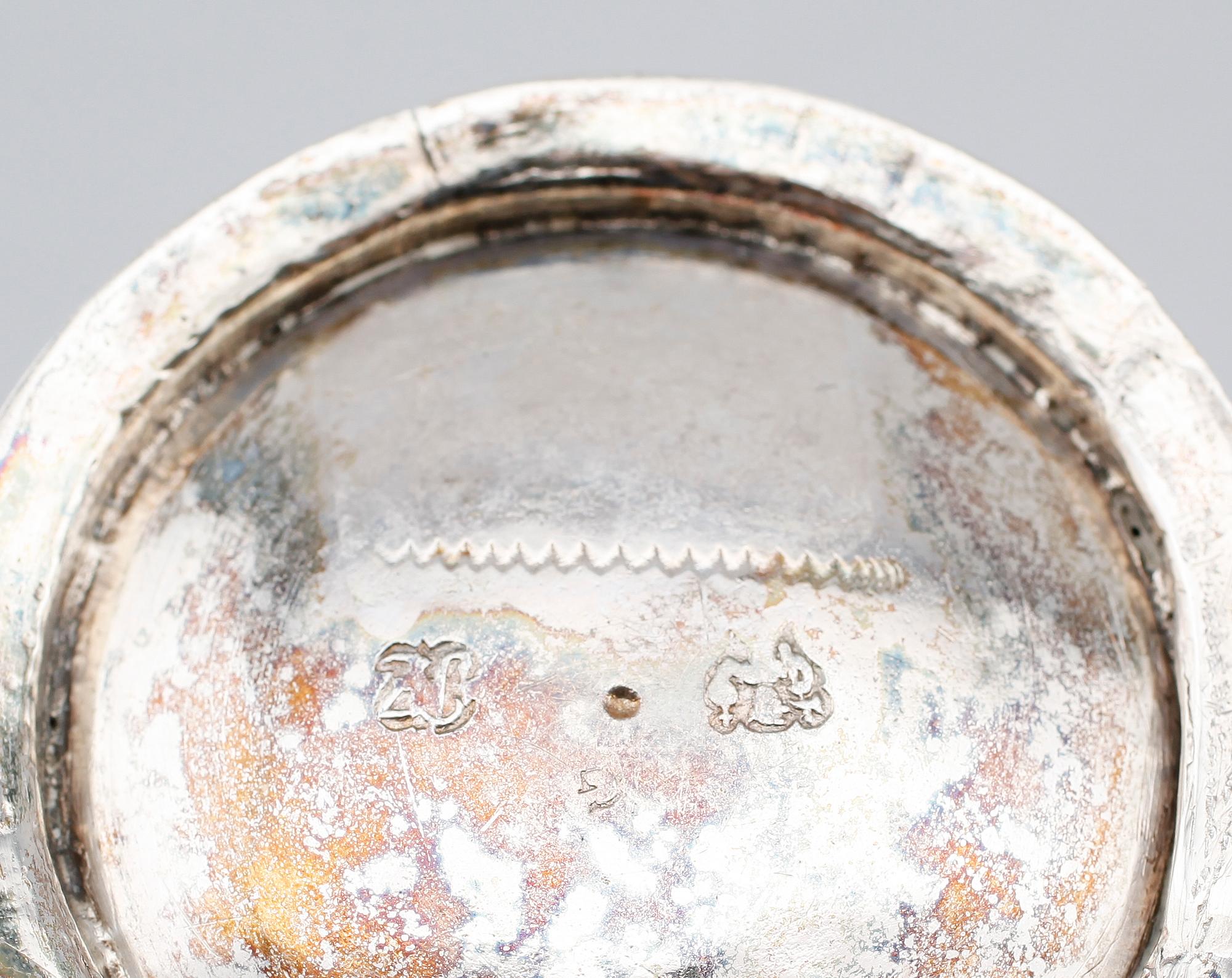 BÄGARE, silver, Petter Zettersteen, Norrköping 1742. Vikt ca 92 gram.