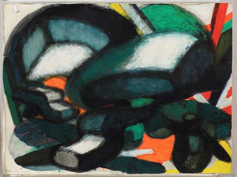 OLLE BONNIER, gouache, sign o dat -78.